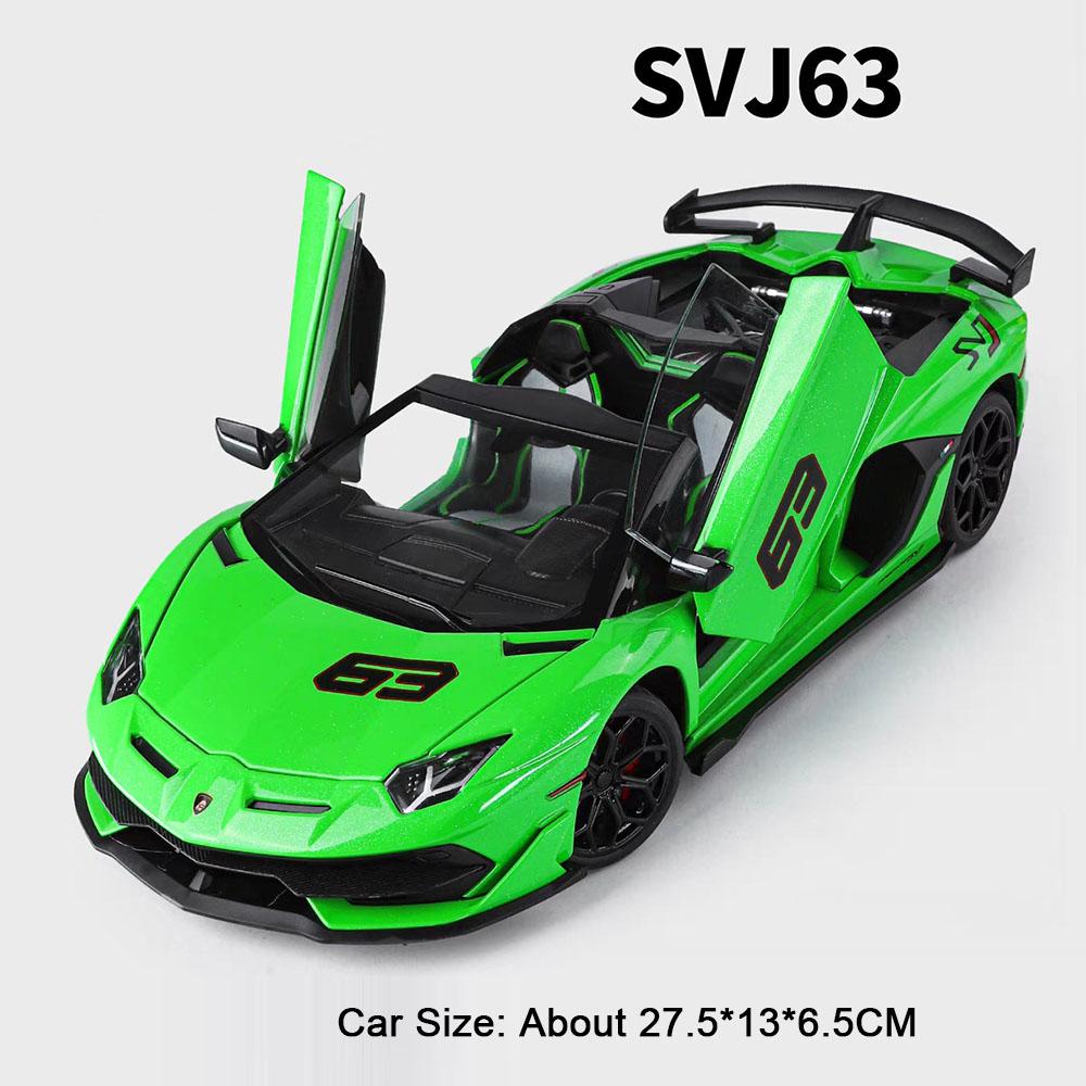 1:18 Scale Aventador SVJ63 Honda Accord Car Model Toy Metal Die-cast Doors Opened Shock Absorption Models Hobby Ornaments Gifts