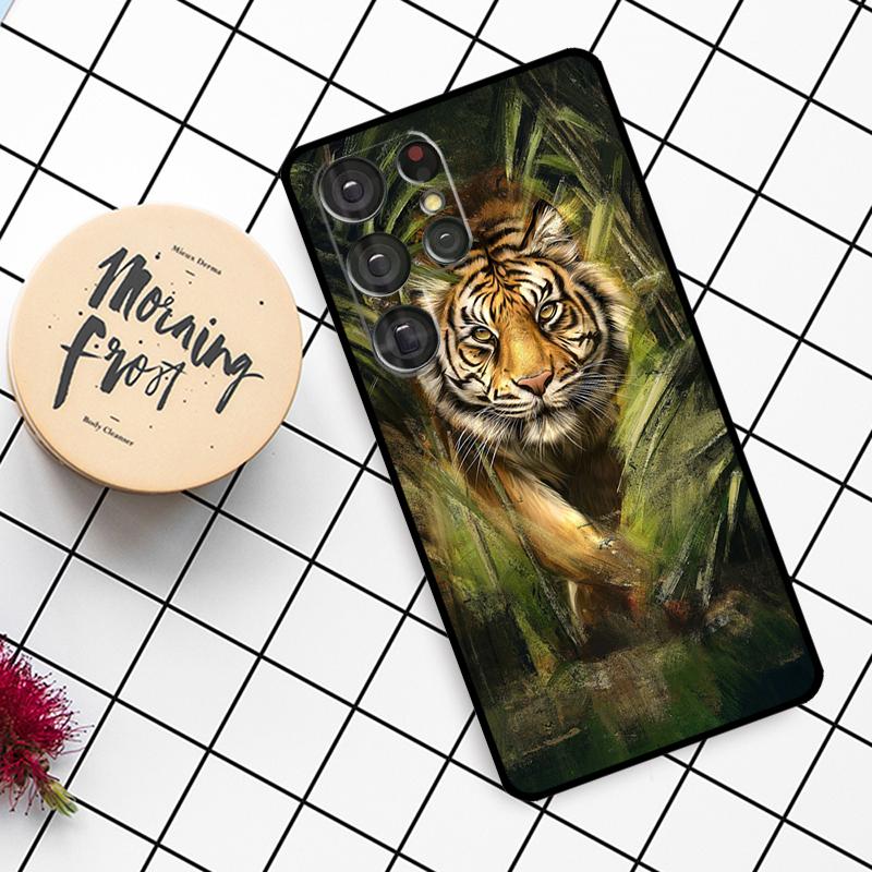 Чехол с животным тигром для Samsung Galaxy S25 Ultra S23 S22 S21 S20 S24 Ultra S9 S10 Plus S25 FE Чехол для телефона