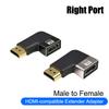 8K HDMI-compatible2.1 Connector Cable Adapter 90 Degree Right Angle Male To Female HDMI-compatible Extender for PC TV PS5 Laptop