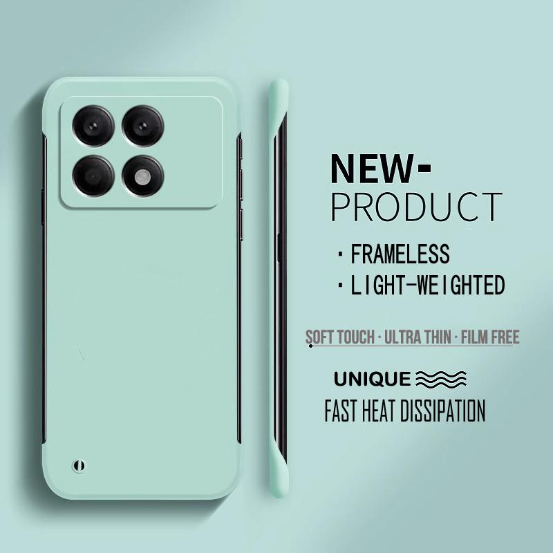 Матовый тонкий безрамочный чистый цветной чехол для ПК-телефона XIAOMI Poco X6 F6 F5 Pro F4 F3 защитный чехол на четыре угла