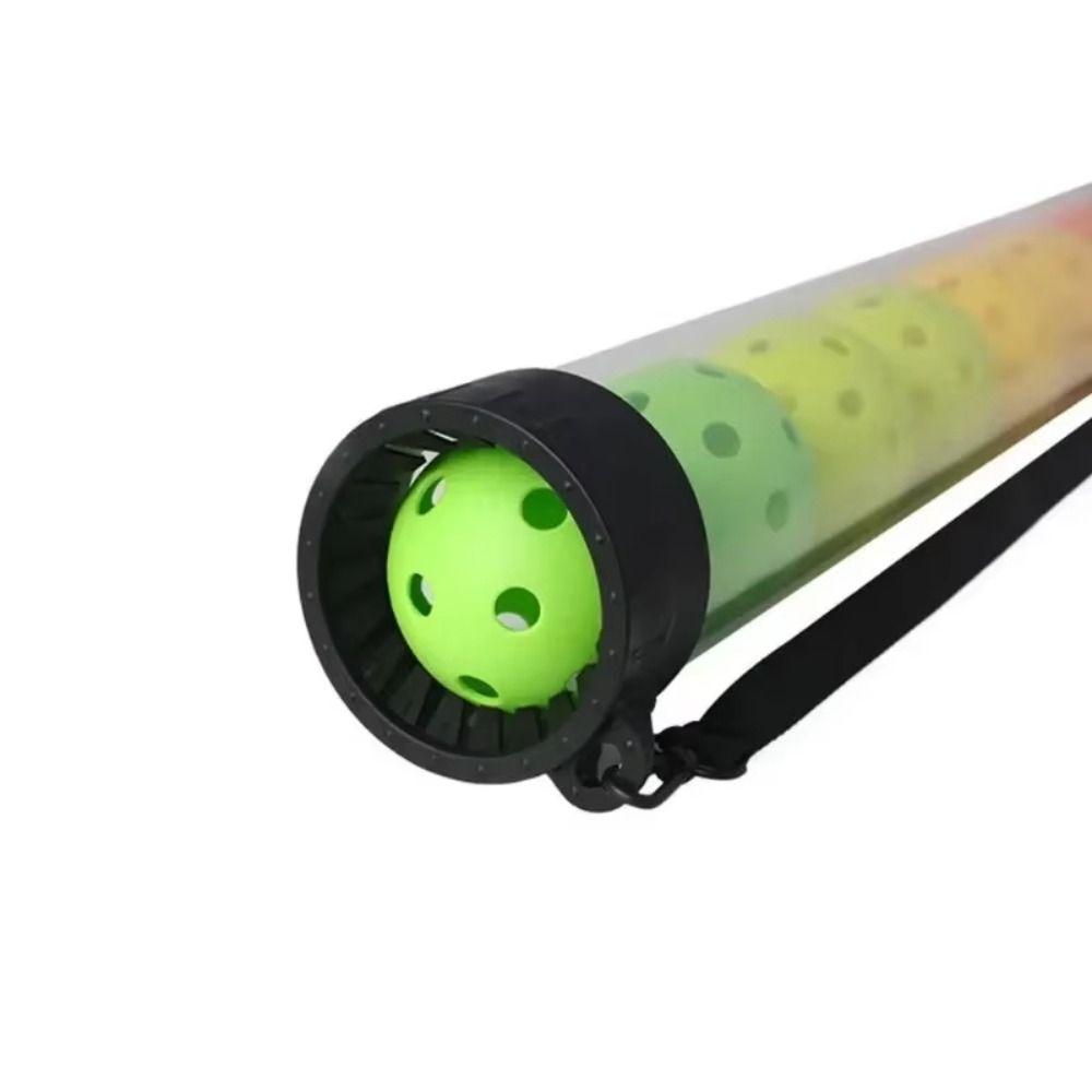 With 14 Balls Tennis Ball Picker Adjustable Strap Pickleball Retriever Tube Tennis Coaching