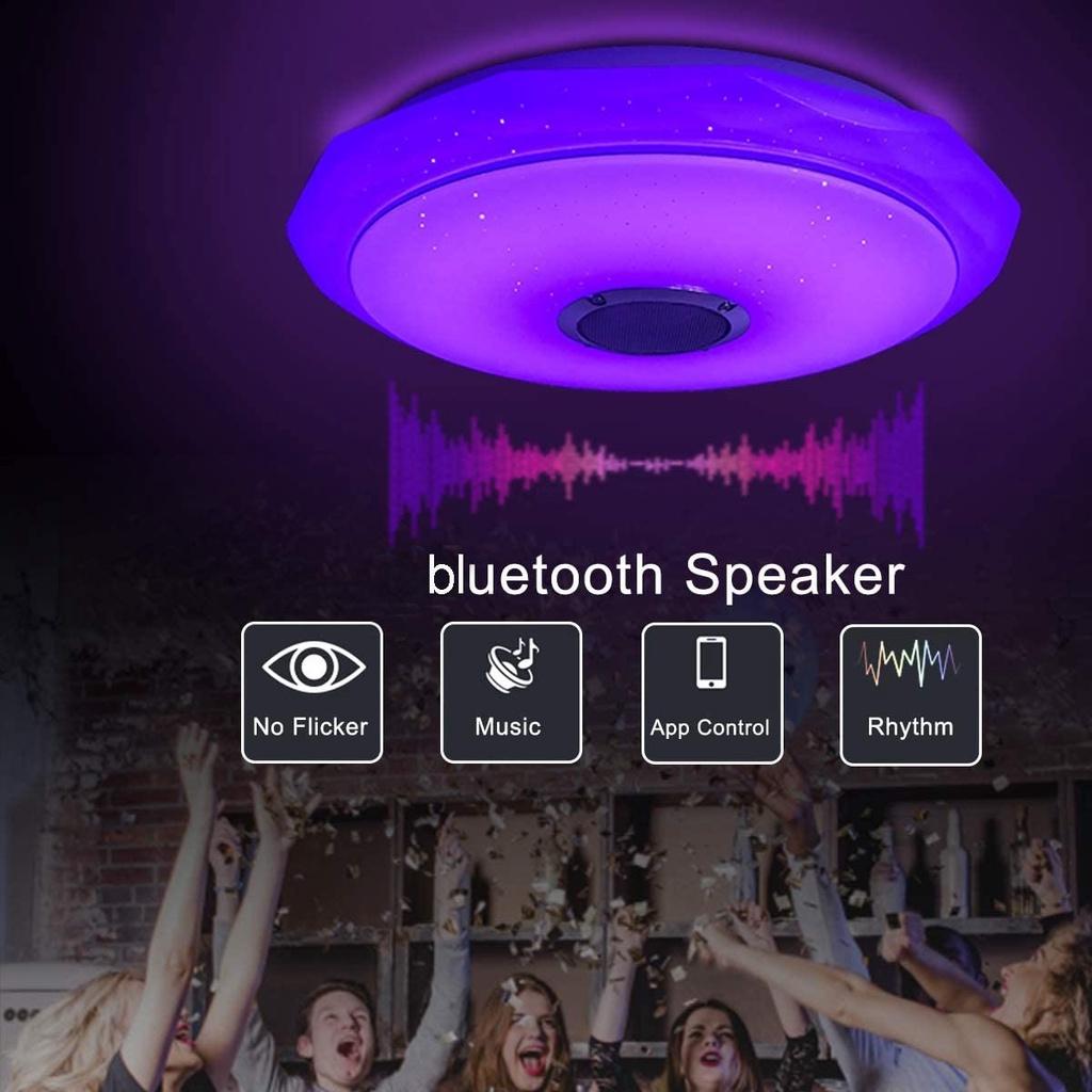 200 Вт Wi-Fi Современные светодиодные потолочные светильники RGB Домашнее освещение Приложение Bluetooth Музыкальный свет Лампы для спальни Смарт-диммируемая музыкальная потолочная лампа