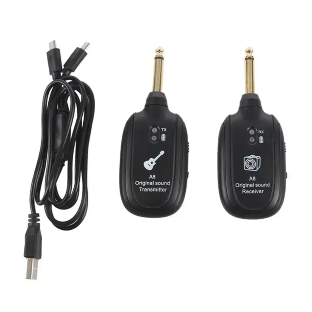 1 Set 20Hz-20kHz Guitar Transmitter&Receiver A8 Wireless Guitar Adapter UHF Guitar