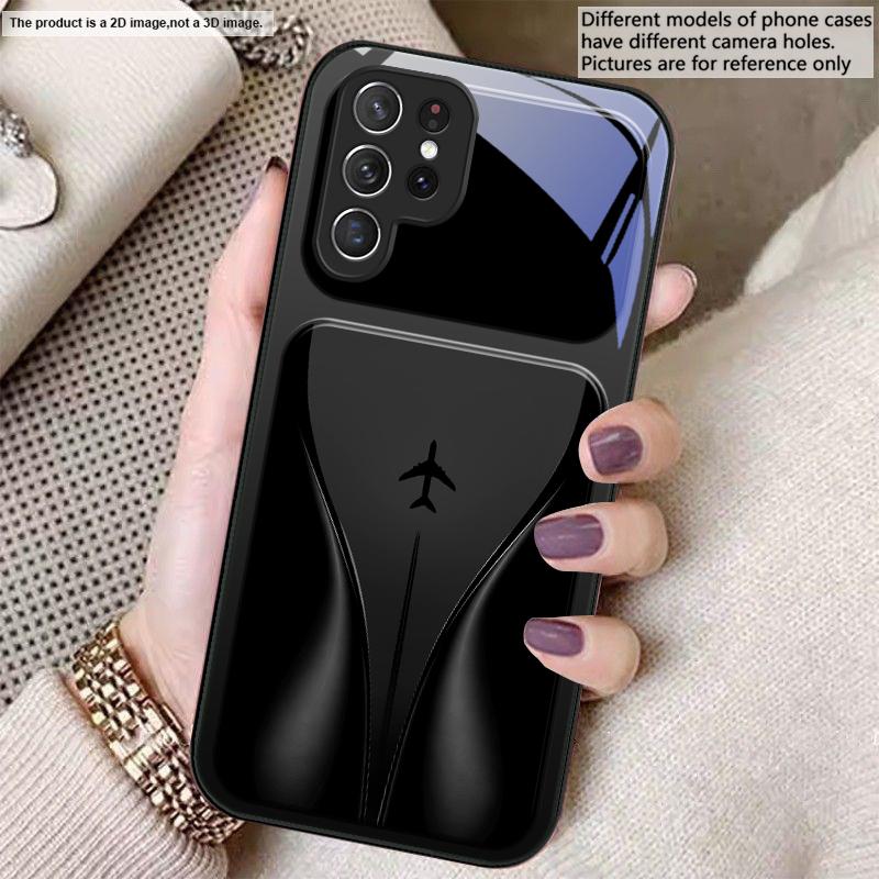 Самолет в постепенном полете Для Samsung S26 S22 S8 9 10 S20 Ultra S21 Pro S22 Plus S23 FE S24Ultra S25 Edge S24+ Стеклянный чехол для телефона