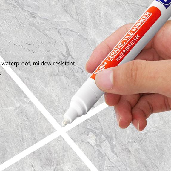 1Pcs Waterproof White Wall Tile Marker Pen Grout Restorer Gap Repair For Bathroom Floor Seam Paint Filling Construction Tools