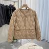Winter new white duck down light down jacket women's short round neck loose and thin small versatile jacket