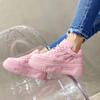 Summer Platform Sneakers Women Lace-Up Casual Vulcanized Shoes Fashion Comfortable Mesh Thick Sole Shoes 2024 Women's Sneakers
