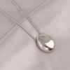 Large Oval Long Sweater Chain Metal Smooth Glossy Droplet Pendant  Autumn Winter