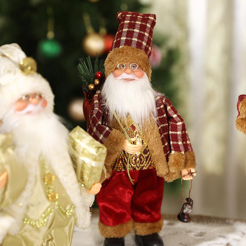 Стоящая кукла Санта-Клауса, рождественская статуэтка, статуэтка для детей, новогодний рождественский подарок, украшение для дома, украшения, принадлежности для вечеринки по случаю дня рождения