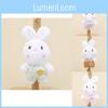 Adorable Bunny Keychain Plush Toy Soft Stuffed Animal Doll For Kids And Adults