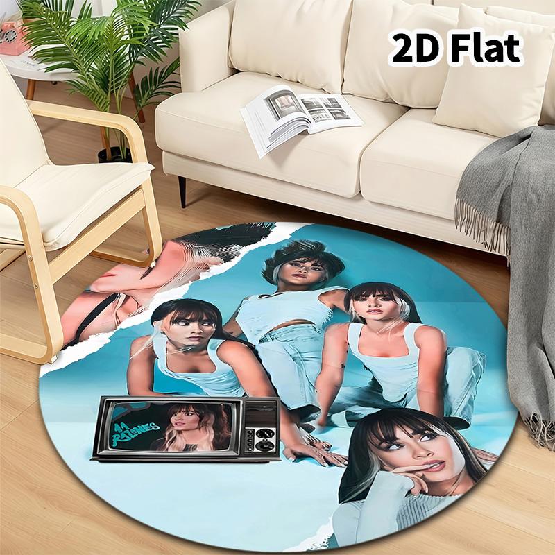 Aitana Round Area Rug Carpet Rug For Living Room Bedroom Sofa Playroom Decor Nonslip Floor Mat