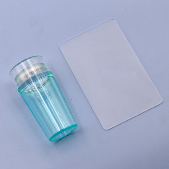 Yousheng Штамп для нейл-арта Односторонний Недеформирующийся Флуоресцентный Силиконовый Штамп для ногтей Скребок Прозрачный Инструмент для маникюра