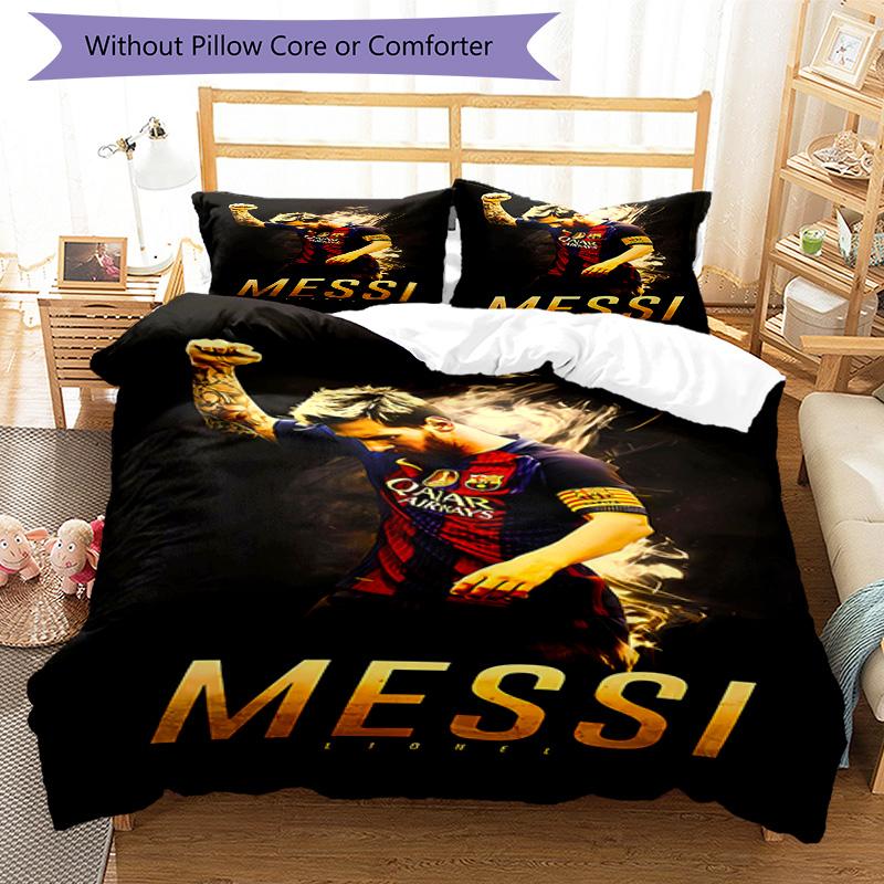 Argentina World Cup Celebration 3‑Piece Bedding Set,Soft Breathable Duvet Cover & 32 Pillowcases,Multi‑Purpose for Bedroom Dorm Guest Room,Great Festi