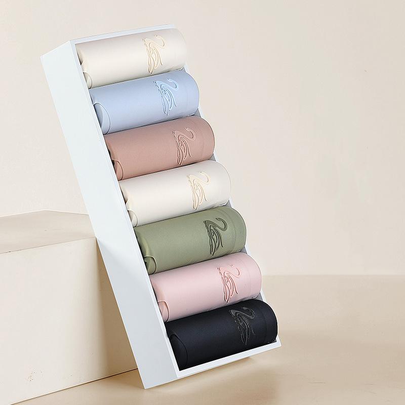 Ледяной шелк Женское нижнее белье Средняя посадка Ледяной шелк 3D Подтягивающие ягодицы Бесшовные хлопковые трусы M-XL