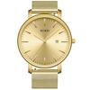 Watch Simple Waterproof Analog Popular Watch Brand Stylish Milanese Mesh Belt Gold Watch Watch [BUREI] Men's Men's Men's