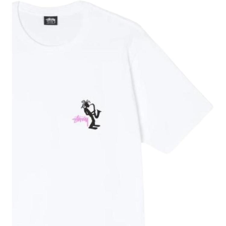 Stussy Мужская футболка с принтом и круглым вырезом Белый 3903760