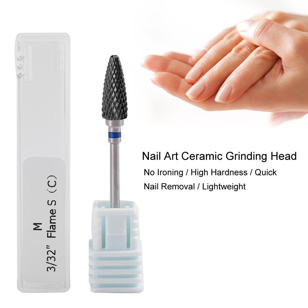 Керамическая цилиндрическая шлифовальная головка для ногтей, фреза для полировки ногтей, маникюрные инструменты 22ST