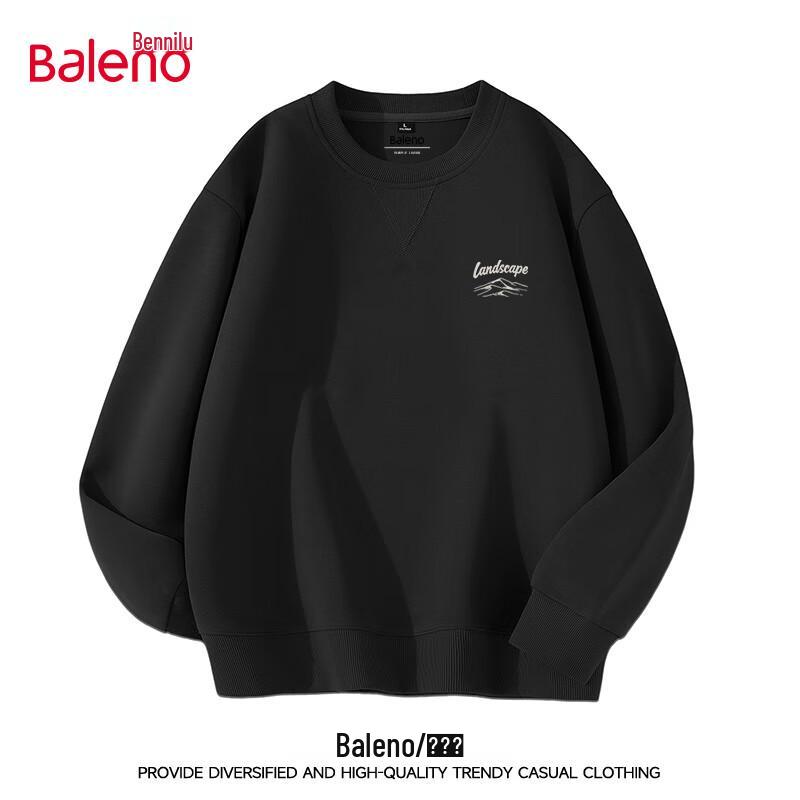 Baleno Men's 2025 Autumn Heavyweight Loose Round Neck Sweatshirt