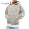 Mens Fuzzy Sherpa Pullover Hoodie Sweatshirts Long Sleeve Sport Front Pocket Fall Outwear Winter Hooded