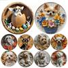 Round Wooden Sign Art Painting Wreath Decorative Plates Entrance Decor Gift Mask Theme For Bar Club Home Room Wall Decor