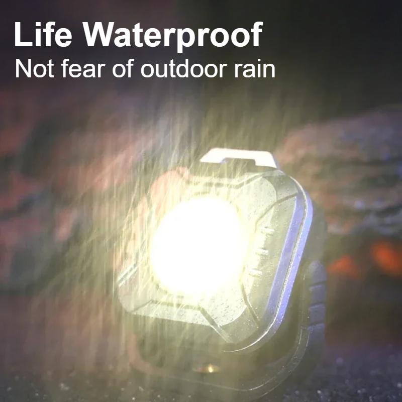 Карманные фонари COB, брелок-фонарик, USB-перезаряжаемый, 6 режимов, супер яркий, мини-портативный рабочий фонарь с магнитом для кемпинга на открытом воздухе