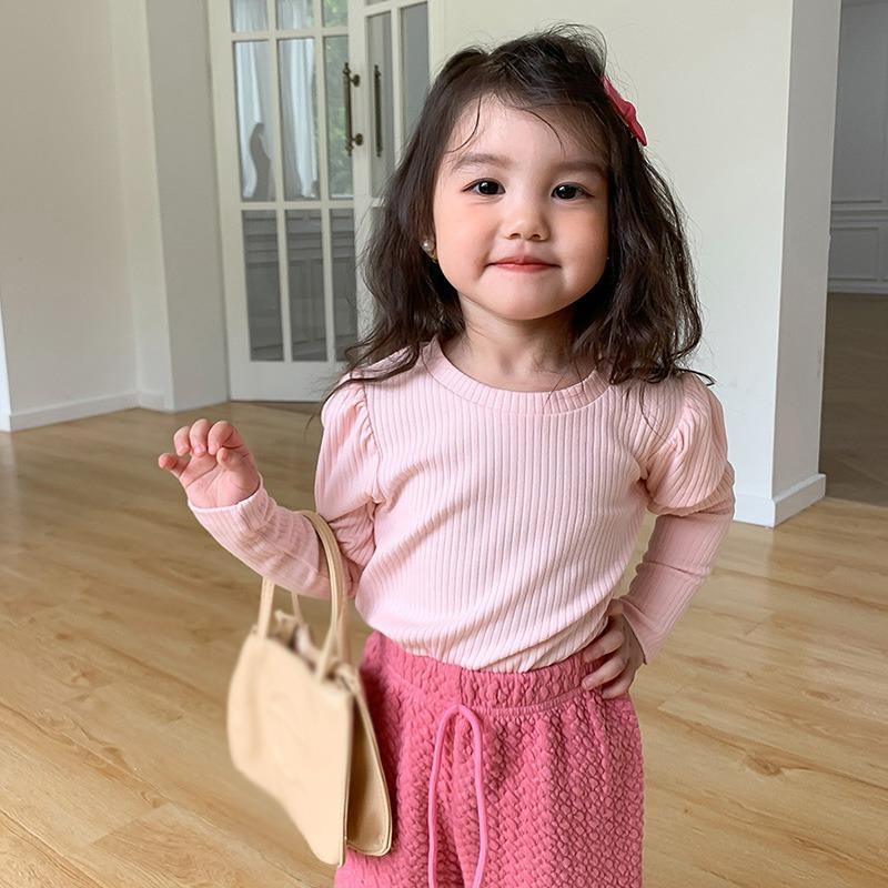 Базовая рубашка для маленьких девочек, водолазка, футболки с воротником-стойкой, майка, детская одежда