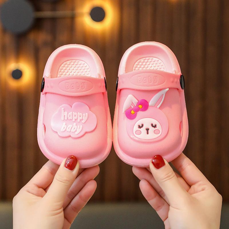 Children's Slippers Summer New Cute Cartoon Girl Baby Shoes Boys' Soft Sole Non Slip Home Bathroom Cool Slippers