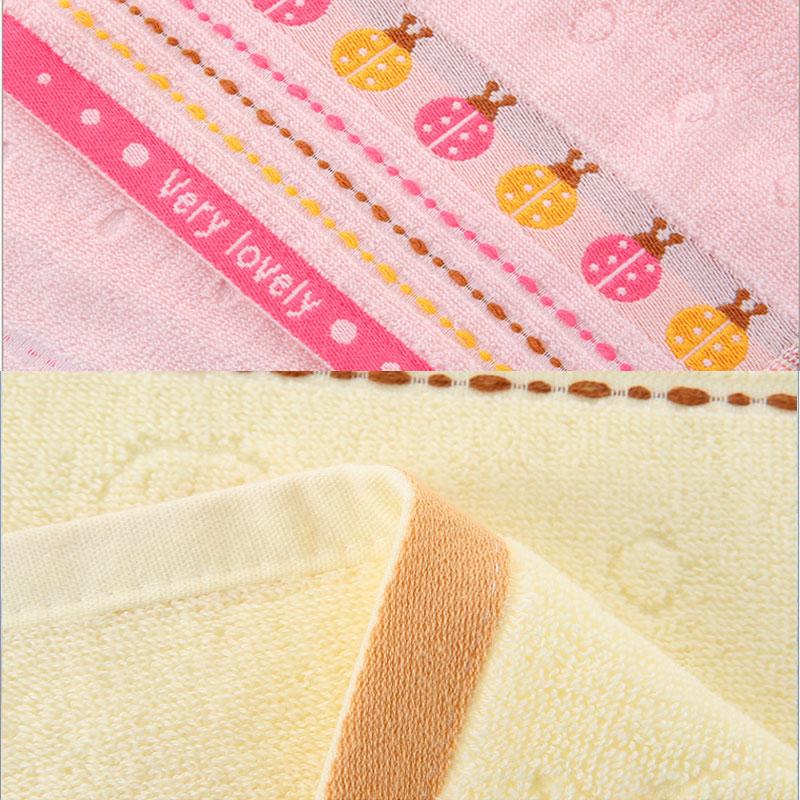 JJYY New 2 Styles of Pure Cotton Children’s Towel 25*50 Soft and Absorbent Baby Children’s Student Face Wash Towel