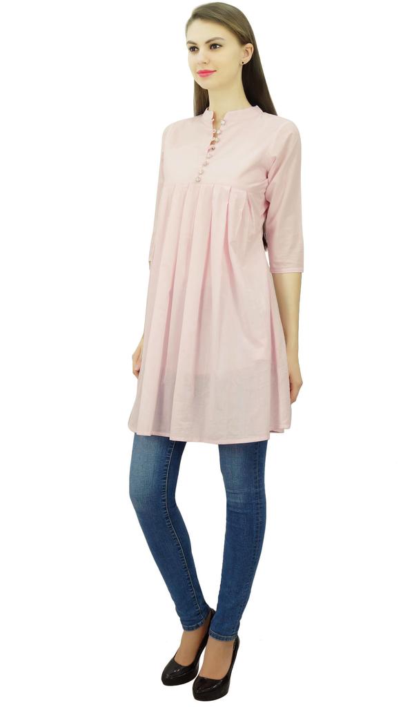 Phagun Flare Kurti Ethnic Cotton Tunic Summer Ladies Kurta Designer Blouse