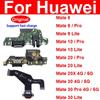 USB Charging Board Flex Cable For Huawei Mate 8 9 10 20 20X 30 Lite Pro 4G 5G USB Charger Board Connector Dock Flex