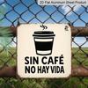 2D Flat, 1pc Metal Sign- Spanish Style Cafe Decoration- No Electricity Required- Kitchen, Office, Cafe Decoration- Enthusiast Gift- Durable Plaque