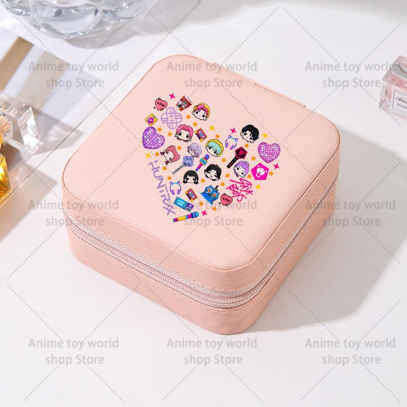 Kpop Demon Hunters Travel Portable Jewelry Storage Box Organizer Jewelry Case Earrings Necklace Ring Jewelry Boxes Birthday Gift