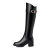 Fashion AIYUQI Women High Boots Genuine Leather 2025 New High-heel Fashion Women Riding Boots Large Size Round Toe Knight Boots Women