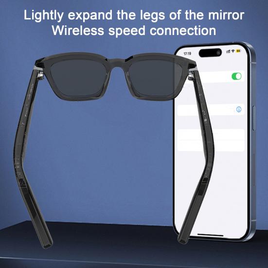 Smart Glasses with Hands-Free Calling UV Protection Bluetooth-Compatible Wireless Sports Sunglasses Smart Audio Glasses