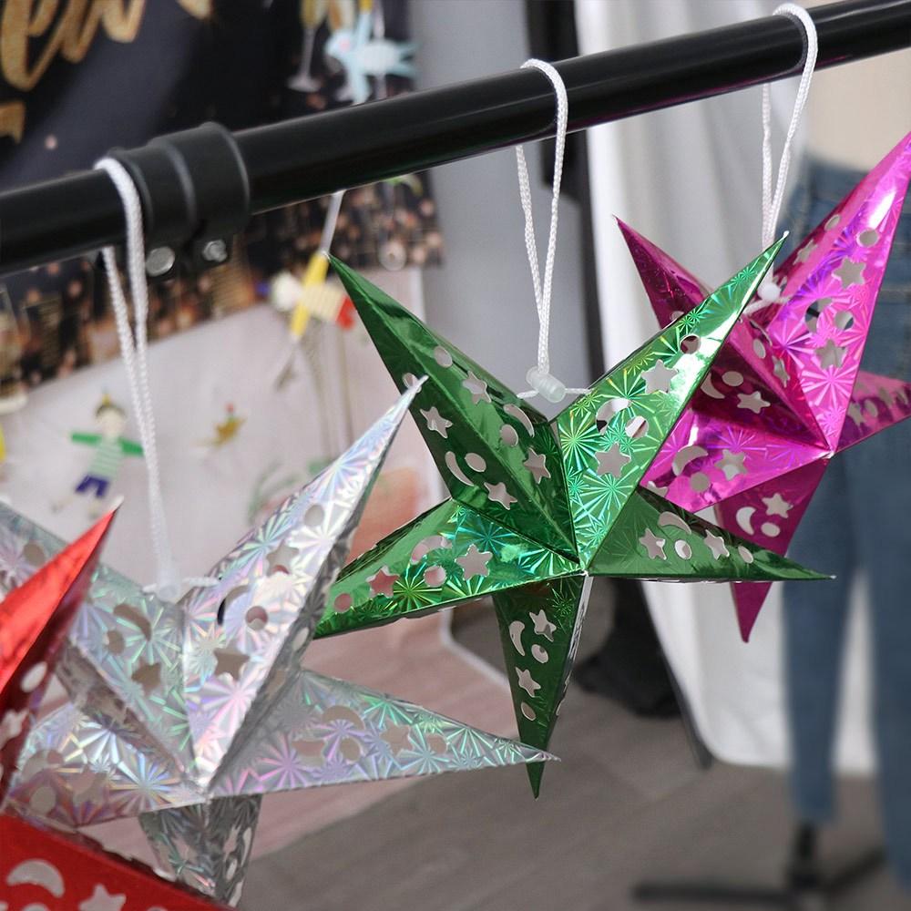 Multi Colors DIY Lamp Covers Home Garden Wedding Party Stars Lampshade Christmas Decoration Hanging Lights Decoration Ornaments