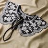 Fake Collar Women'S Spring Summer European And American Retro Embroidery Fake Collar Black Embroidered Decorative Collar