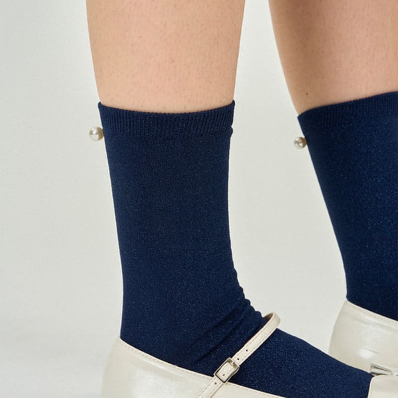 МЕСЯЦ ЗА МЕСЯЦЕМ пит-а-пат носки с блестками _ ТЕМНО-СИНИЙ