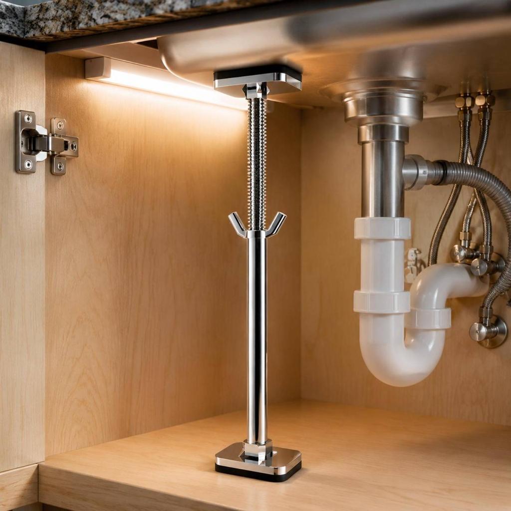 Under-Mount Sink Support Brace Heavy Duty Undermount Sink Bracket Home Repair Hardware Universal Fit Space Saving for Bathroom