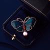 Enamel Painted Butterfly Brooch Female Temperament Elegant Corsage Suit Sweater Accessories