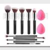 Makeup Brush Set, Foundation Eyeshadow Concealer Blush Powder , 2 Blender. One Set of Makeup Brushes