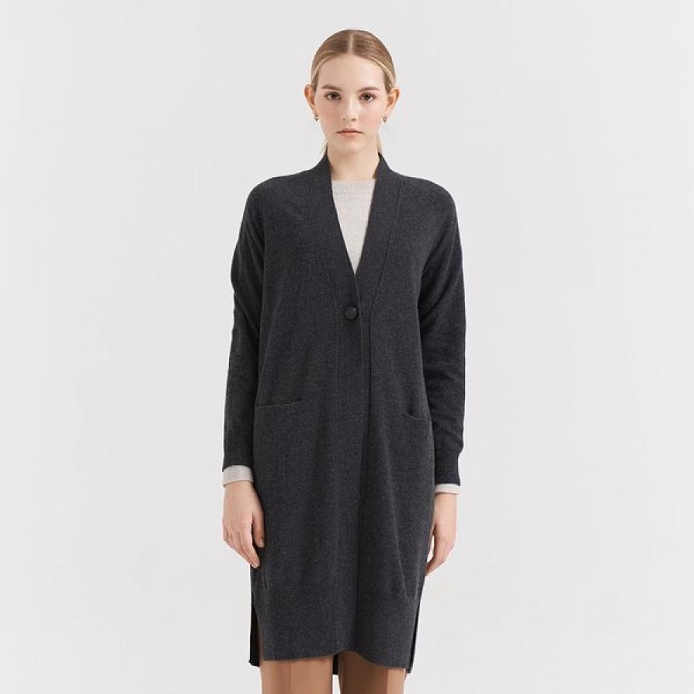 Dal Cashmere Long Cardigan Italy Cashmere 100 Charcoal