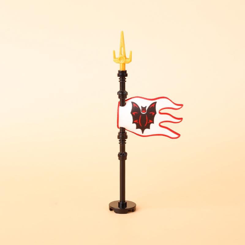 Средневековые военные флаги, серия «Военный замок», рыцарь, солдат, воин, аксессуары, строительные блоки, Древний Священный Рим, кирпичики, игрушки, подарки.