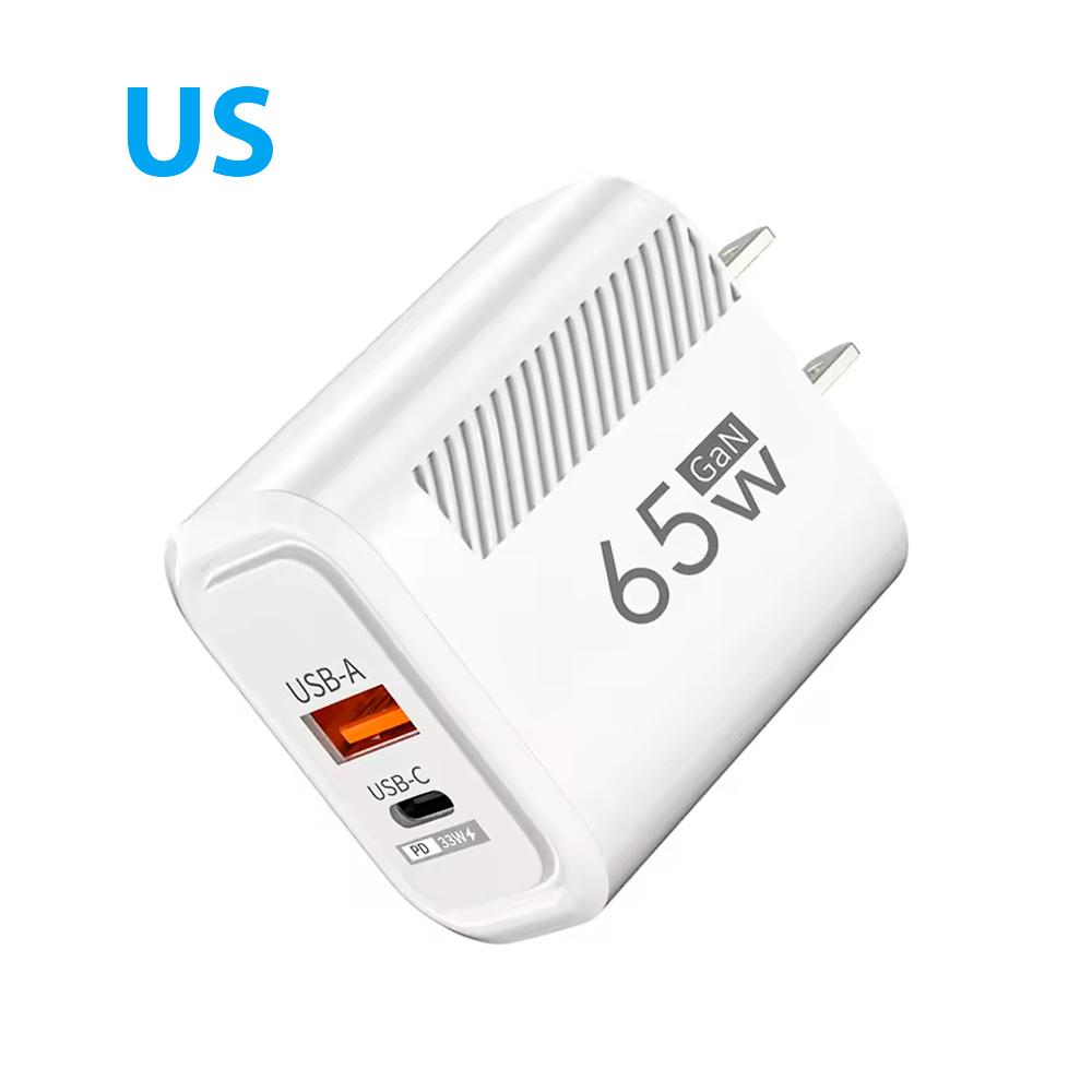 65W PD Fast Charger EU US Plug USB Type C Quick Charger For iPhone Xiaomi Samsung  Phone Charger Phone Accessories