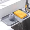 Silicone Non-Slip Countertop & Sink Mat Set: Soap Coaster, Drain Mat, Faucet Splash Guard
