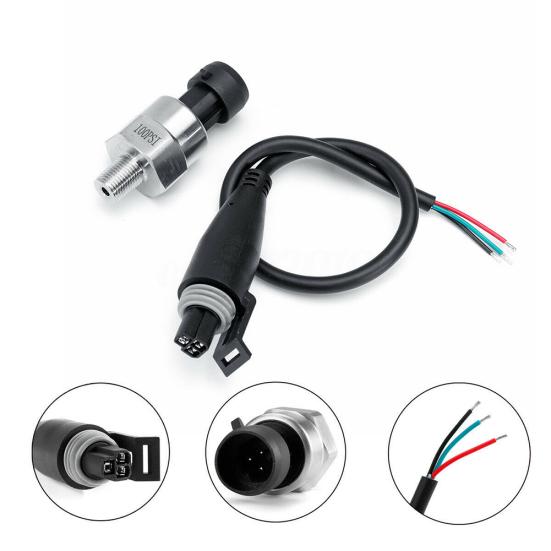 1/8NPT 5V Stainless Steel 5-200Psi Oil Fuel Pressure Transducer Sender Sensor