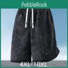 Большие размеры Летние 4xl10xl Модные Черные Шорты Для Мужчин Одежда Эластичный Пояс Повседневные Свободные Шорты