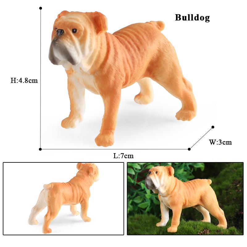 Oenux Модель Животных Собака Бульдог Корги Сиба-ину Хаски Мопс Шнауцер Чихуахуа Щенок Фигурки ПВХ Милая Коллекция Игрушка Подарок для Ребенка