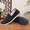 Мужские черные парусиновые слипоны в старом пекинском стиле - Повседневные, Нескользящие, Износостойкие туфли для вождения