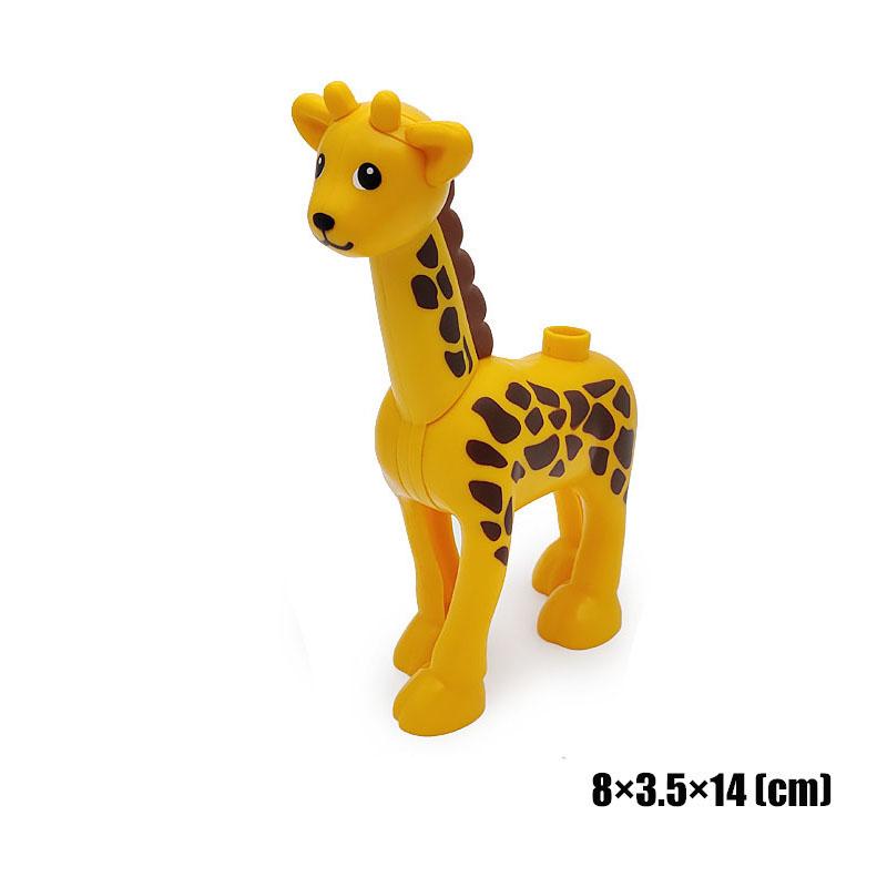 Big Size Building Blocks Animal Accessorie Compatible Duplo Rabbit Fish Bear Chicken Pig Duck Dog Cat Horse Cow Sheep Toys Gifts
