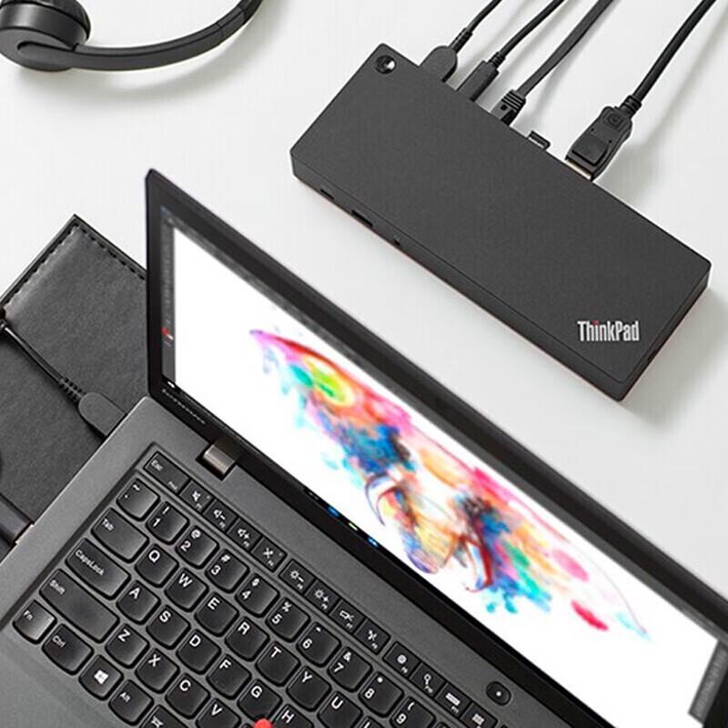 Lenovo ThinkPad 40AF0135CN Dual-Interface USB-C USB-A Docking Station